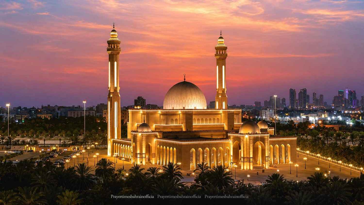 Fajr, Dhuhr, Asr, Maghrib, and Isha prayer times in Manama, Bahrain